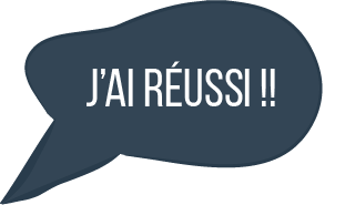 Bulle de texte : j'ai réussi