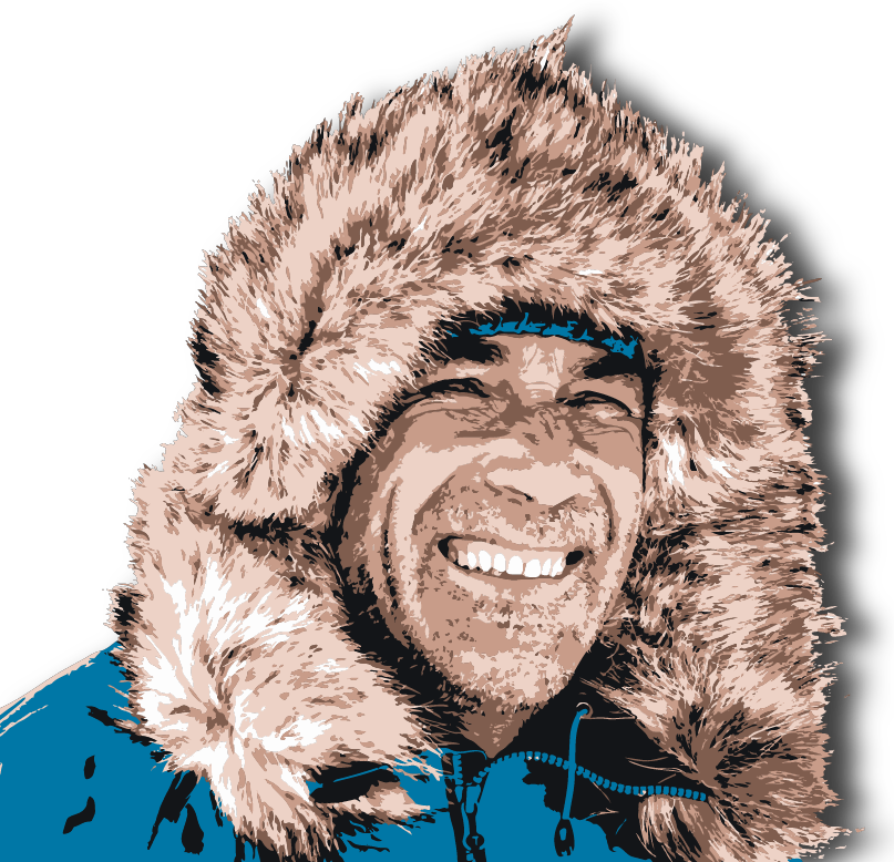 Mike Horn vêtu d'une veste polaire